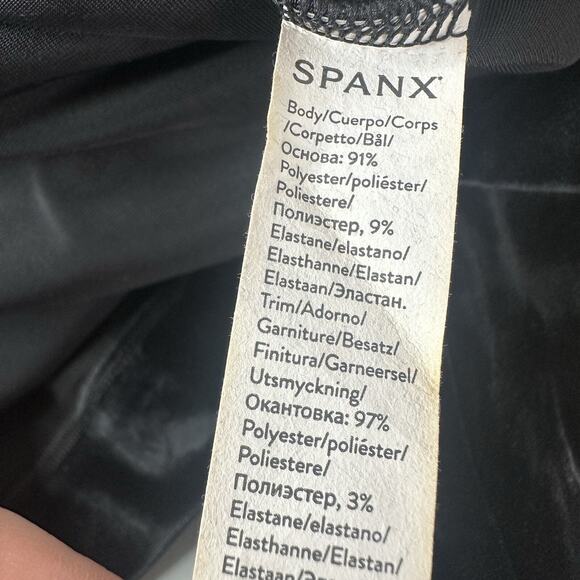 Spanx Sweatshirt Top Womens XS Black Velvet Air Essentials 1/2 Zip Pull Over - Picture 5 of 11